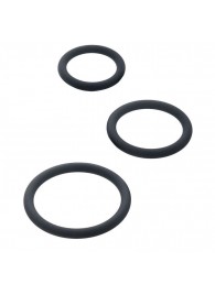 Набор из 3 чёрных эрекционных колец - ToyFa - в Петрозаводске купить с доставкой