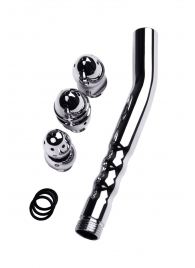 Металлический анальный душ с тремя насадками - ToyFa - купить с доставкой в Петрозаводске