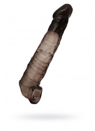 Чёрная насадка на пенис - 22,5 см. - ToyFa - в Петрозаводске купить с доставкой