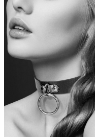Узенький ошейник из полиуретана с кольцом - Bijoux Pour Toi - купить с доставкой в Петрозаводске