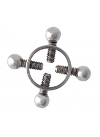 Серебристые зажимы для сосков на винтах - ToyFa - купить с доставкой в Петрозаводске