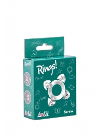 Прозрачное эрекционное кольцо Rings Screw - Lola Games - в Петрозаводске купить с доставкой
