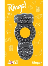 Чёрное эрекционное кольцо Rings Ringer - Lola Games - в Петрозаводске купить с доставкой