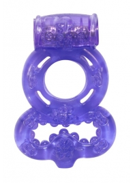 Фиолетовое эрекционное кольцо Rings Treadle с подхватом - Lola Games - в Петрозаводске купить с доставкой