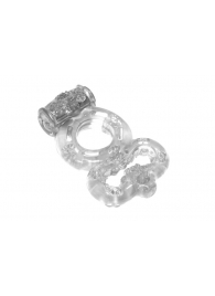 Прозрачное эрекционное кольцо Rings Treadle с подхватом - Lola Games - в Петрозаводске купить с доставкой