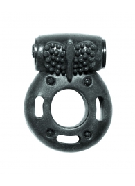 Черное эрекционное кольцо с вибрацией Rings Axle-pin - Lola Games - в Петрозаводске купить с доставкой