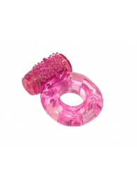 Розовое эрекционное кольцо с вибрацией Rings Axle-pin - Lola Games - в Петрозаводске купить с доставкой