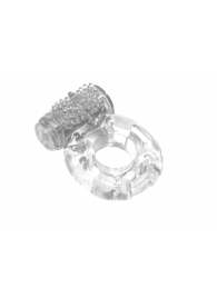Прозрачное эрекционное кольцо с вибрацией Rings Axle-pin - Lola Games - в Петрозаводске купить с доставкой