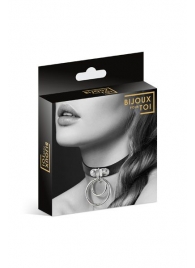 Черный чокер с двумя кольцами - Bijoux Pour Toi - купить с доставкой в Петрозаводске