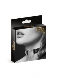 Чёрный чокер с кольцом в форме сердца - Bijoux Pour Toi - купить с доставкой в Петрозаводске