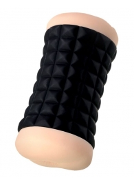 Двухсторонний мастурбатор JOS JANICE в черном цилиндре - JOS - в Петрозаводске купить с доставкой