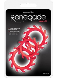 Набор из 3 красных эрекционных колец Renegade Gears - NS Novelties - в Петрозаводске купить с доставкой