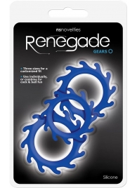 Набор из 3 синих эрекционных колец Renegade Gears - NS Novelties - в Петрозаводске купить с доставкой