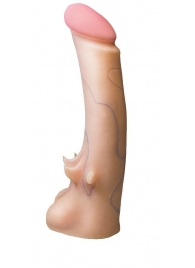 Телесная насадка REAL Standard с усиками на основании - 19 см. - LOVETOY (А-Полимер) - купить с доставкой в Петрозаводске