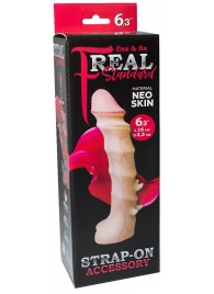 Насадка REAL Standard со спиралевидным узором - 19 см. - LOVETOY (А-Полимер) - купить с доставкой в Петрозаводске