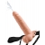 Телесный полый страпон с имитацией эякуляции 7.5  Hollow Squirting Strap-On with Balls Flesh - 21,6 см. - Pipedream - купить с доставкой в Петрозаводске