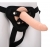 Телесный страпон на черных трусиках STRAP ON REAL DILDO - 20 см. - Dream Toys - купить с доставкой в Петрозаводске