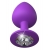 Фиолетовая анальная пробка со стразом Her Little Gem Large Plug - 9,5 см. - Pipedream - купить с доставкой в Петрозаводске
