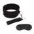 Черный ошейник с длинным поводком Collar and Leash Set - Lux Fetish - купить с доставкой в Петрозаводске