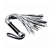 Серебристая плетка Struggle My Flogger с черной ручкой - 45 см. - Lovetoy - купить с доставкой в Петрозаводске