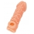 Телесная закрытая насадка с венками Cock Sleeve Size L - 17,6 см. - KOKOS - в Петрозаводске купить с доставкой