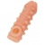 Телесная закрытая насадка с шариками Cock Sleeve Size S - 13,8 см. - KOKOS - в Петрозаводске купить с доставкой