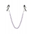 Зажимы для сосков с фиолетовой цепочкой Sweet Caress Nipple Chain - Sweet Caress - купить с доставкой в Петрозаводске
