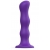 Фиолетовая насадка Strap-On-Me Dildo Geisha Balls size XL - Strap-on-me - купить с доставкой в Петрозаводске