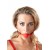 Силиконовый кляп-шар на чёрных ремешках Red Gag silicone - Orion - купить с доставкой в Петрозаводске