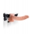 Телесный полый страпон с вибрацией Vibrating Hollow Strap-On with Balls - 24 см. - Pipedream - купить с доставкой в Петрозаводске