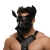 Черная кожаная маска «Собака» - Crazy Handmade - купить с доставкой в Петрозаводске