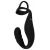 Черное эрекционное кольцо со стимуляцией промежности и анальной пробкой Cock Ring with RC Prostate Plug - Orion - в Петрозаводске купить с доставкой