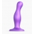 Фиолетовая насадка Strap-On-Me Dildo Plug Curvy size M - Strap-on-me - купить с доставкой в Петрозаводске