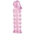 Гелевая розовая насадка на фаллос с шипами - 12 см. - Toyfa Basic - в Петрозаводске купить с доставкой