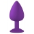 Большая фиолетовая анальная пробка Emotions Cutie Large с голубым кристаллом - 10 см. - Lola Games - купить с доставкой в Петрозаводске