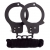 Чёрные наручники из листового металла в комплекте с веревкой BONDX METAL CUFFS LOVE ROPE SET - Dream Toys - купить с доставкой в Петрозаводске