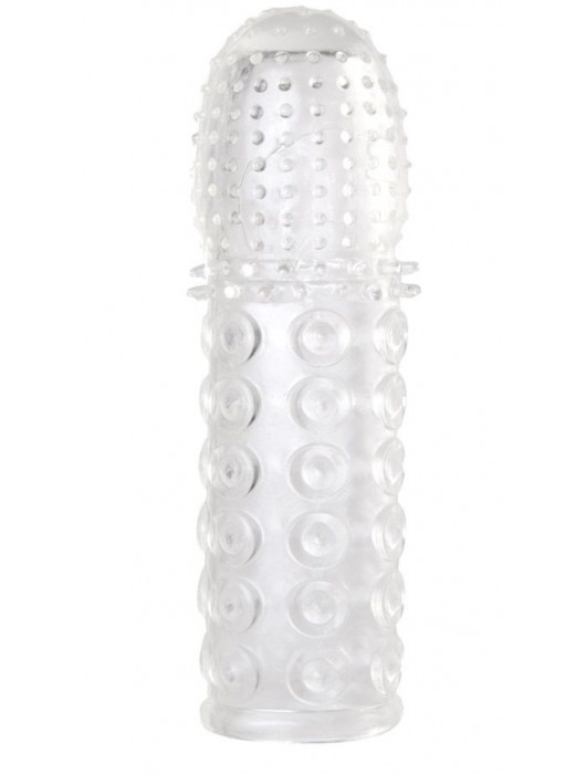 Прозрачная закрытая гелевая насадка - 13,5 см. - Toyfa Basic - в Петрозаводске купить с доставкой