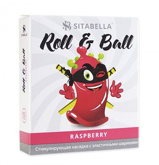 Стимулирующий презерватив-насадка Roll   Ball Raspberry - Sitabella - купить с доставкой в Петрозаводске