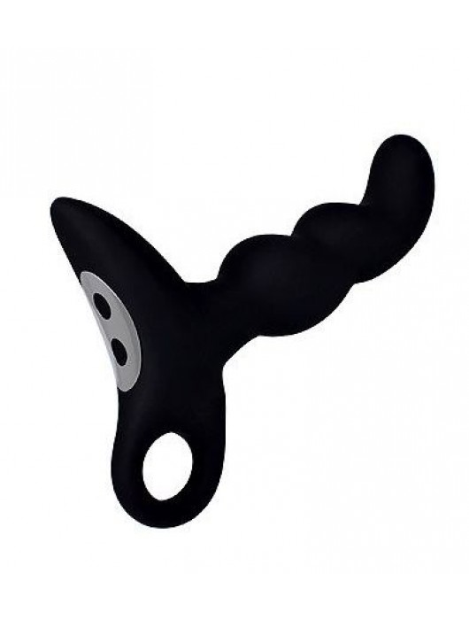 Черный силиконовый анальный вибромассажер-ёлочка Erokey - Erokay - в Петрозаводске купить с доставкой