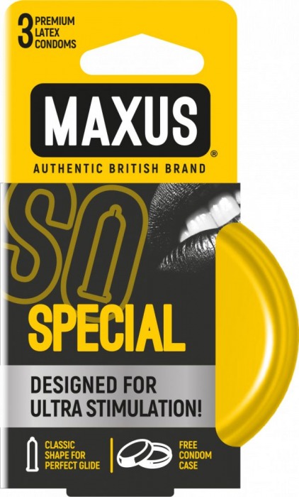 Презервативы с точками и рёбрами в железном кейсе MAXUS Special - 3 шт. - Maxus - купить с доставкой в Петрозаводске