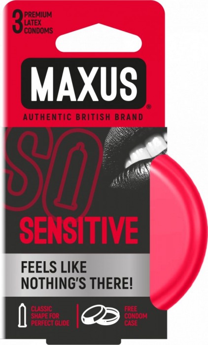 Ультратонкие презервативы в железном кейсе MAXUS Sensitive - 3 шт. - Maxus - купить с доставкой в Петрозаводске