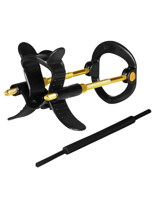 Черно-золотистый экстендер для пениса Sex Expert - Sex Expert - в Петрозаводске купить с доставкой