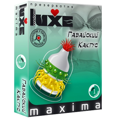 Презерватив LUXE Maxima  Гавайский Кактус  - 1 шт. - Luxe - купить с доставкой в Петрозаводске