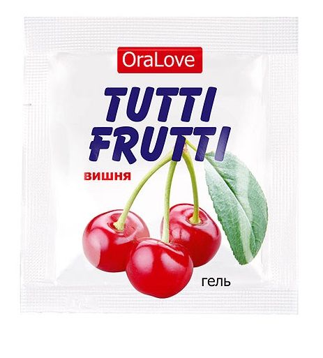 Пробник гель-смазки Tutti-frutti с вишнёвым вкусом - 4 гр. - Биоритм - купить с доставкой в Петрозаводске