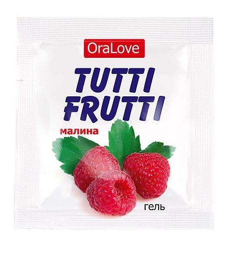Пробник гель-смазки Tutti-frutti с малиновым вкусом - 4 гр. - Биоритм - купить с доставкой в Петрозаводске