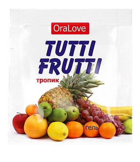 Пробник гель-смазки Tutti-frutti со вкусом тропических фруктов - 4 гр. - Биоритм - купить с доставкой в Петрозаводске