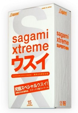 Ультратонкие презервативы Sagami Xtreme SUPERTHIN - 15 шт. - Sagami - купить с доставкой в Петрозаводске