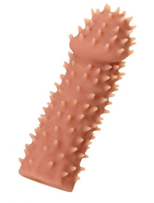 Телесная реалистичная насадка KOKOS Extreme Sleeve 07 с дополнительной стимуляцией - 12,7 см. - KOKOS - в Петрозаводске купить с доставкой