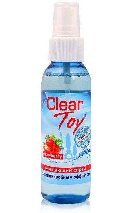 Очищающий спрей для игрушек CLEAR TOY Strawberry - 100 мл. - Биоритм - купить с доставкой в Петрозаводске
