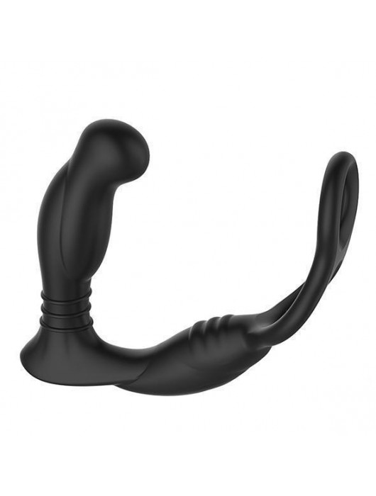 Черная анальная пробка NEXUS SIMUL8 с фиксацией на теле кольцами - Nexus Range - в Петрозаводске купить с доставкой